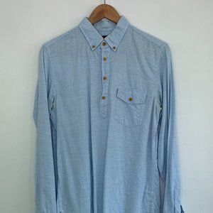Blue J.Crew Half Button Up